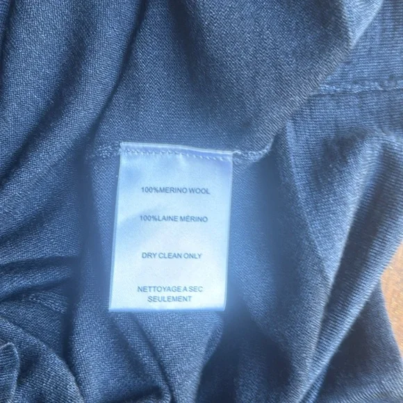 NWOT Robert Barakett 100% Marino Wool Full Zip Up Lightweight Cardigan Navy XXL